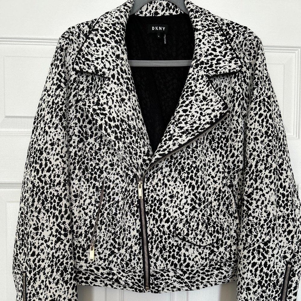 DKNY Jacket, XL, Black and White